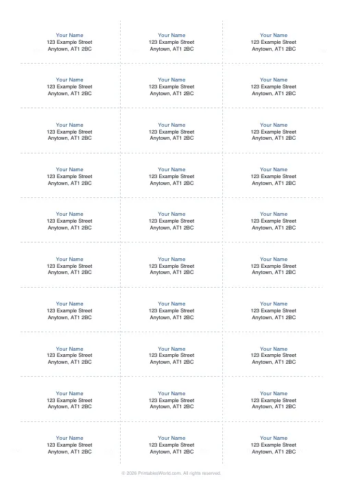 Free printable address & name labels — PDF download