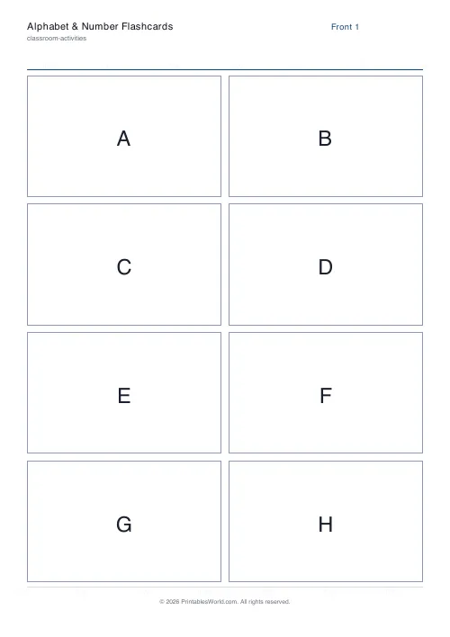 Free printable custom flashcards — 8 (4×2) — PDF download