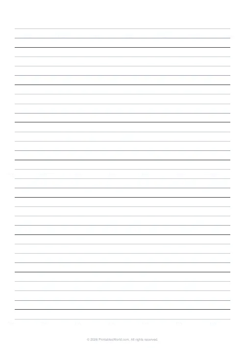 Free printable calligraphy practice guide sheet — Upright (0°) — PDF download