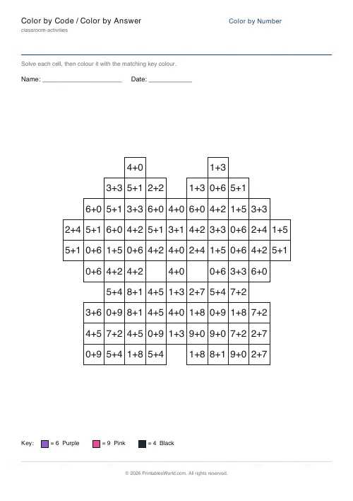 Free printable color-by-number worksheet — Butterfly — PDF download