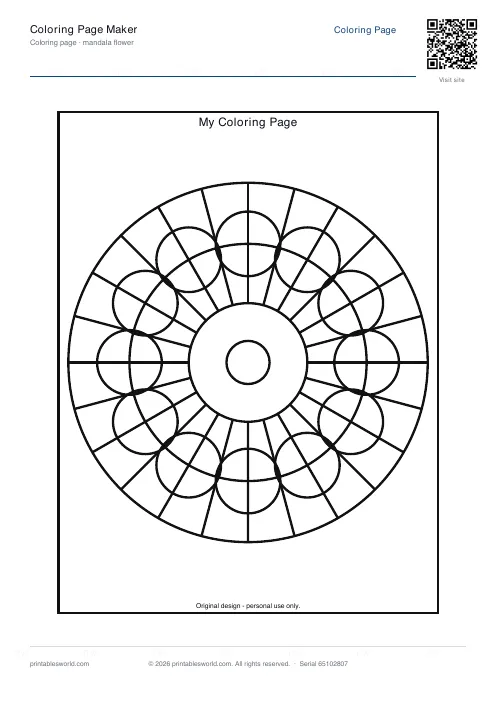 Free printable coloring Page PDF — sheet 1