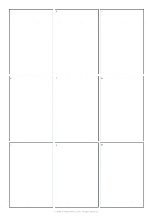 Free printable 9-panel comic paper — PDF download
