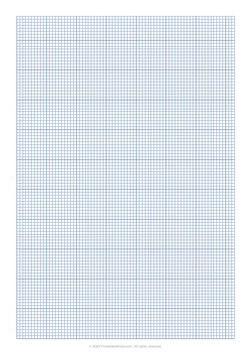 Free printable graph paper (Blue), PDF download