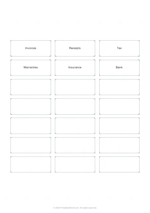 Free printable file folder & binder spine labels — PDF download