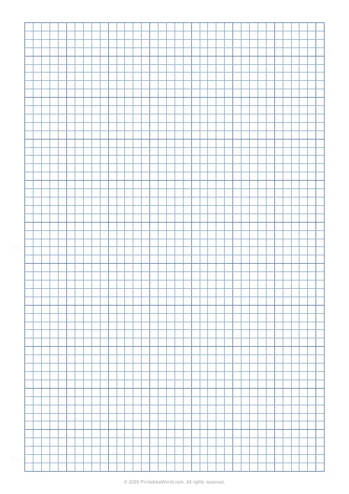 Free printable graph paper (Blue), PDF download