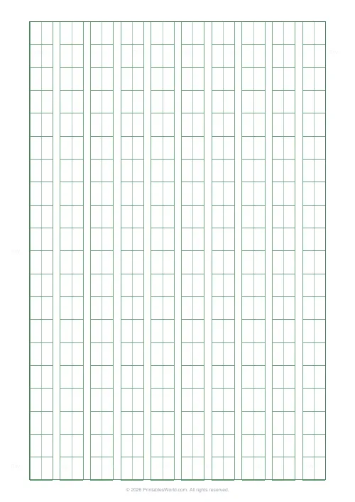 Free printable genko yoshi paper (10 columns), PDF download