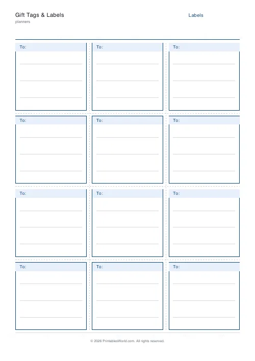 Free printable gift tag and label sheet — Label — PDF download
