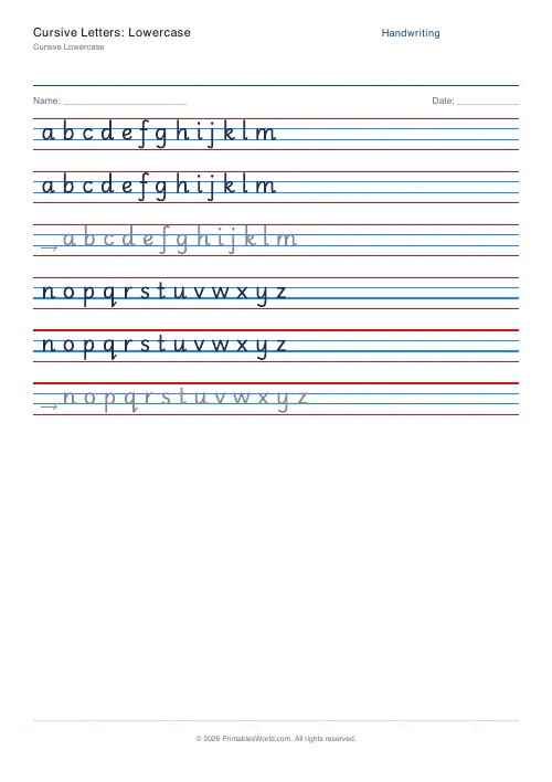 Free printable handwriting practice (Stroke arrows), PDF download