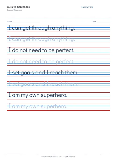 Free printable handwriting practice — Didact Gothic (print) — PDF download