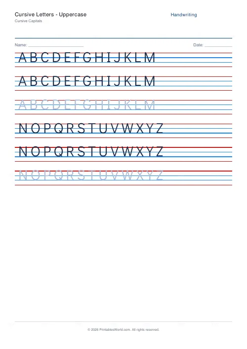 Free printable handwriting practice (Didact Gothic (print)), PDF download