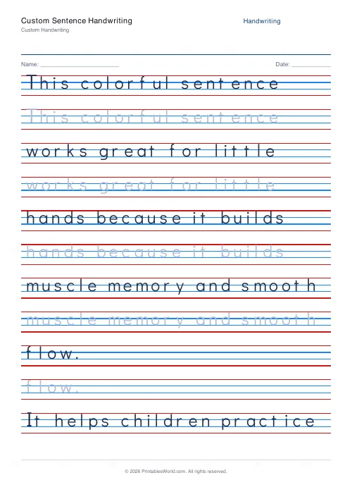 Free printable handwriting practice (Didact Gothic (print)), PDF download