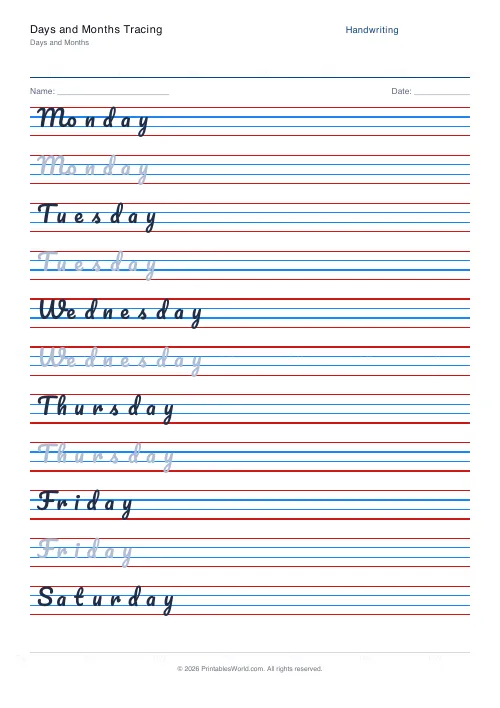Free printable handwriting practice (Pacifico (cursive)), PDF download