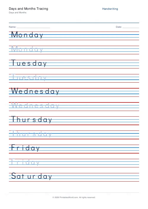 Free printable handwriting practice (Didact Gothic (print)), PDF download