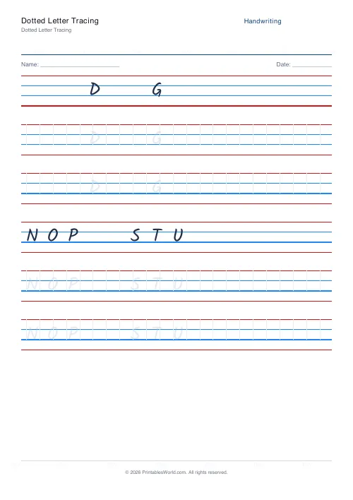Free printable handwriting practice — Kalam — PDF download