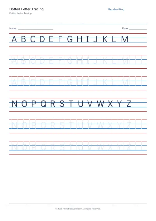 Free printable handwriting practice — Didact Gothic (print) — PDF download