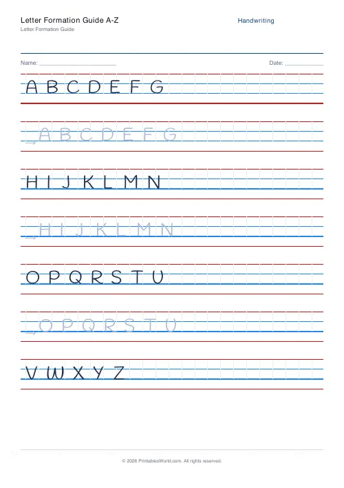 Free printable handwriting practice — Handlee — PDF download