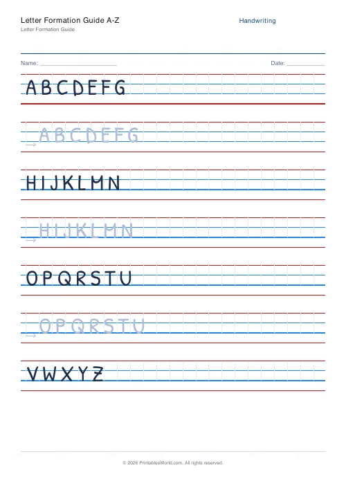 Free printable handwriting practice — Cursive (joined) — PDF download