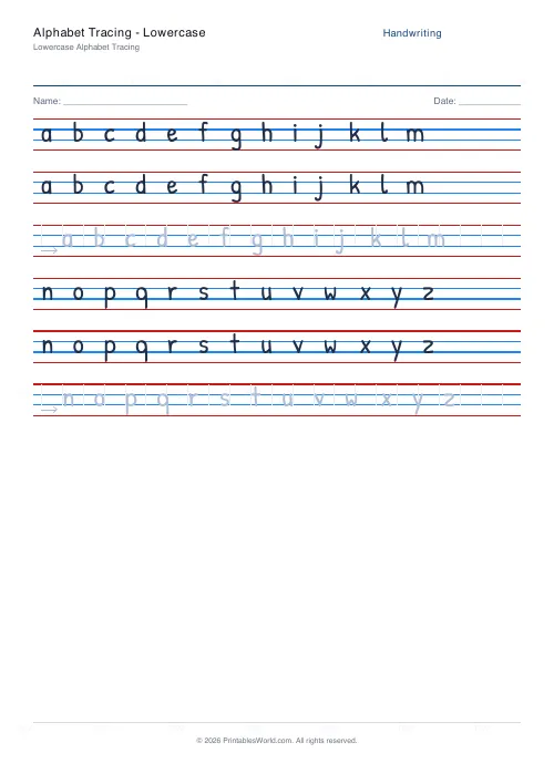 Free printable handwriting practice (Stroke arrows), PDF download