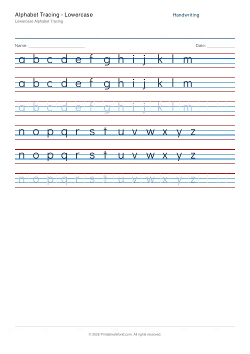 Free printable handwriting practice (Didact Gothic (print)), PDF download