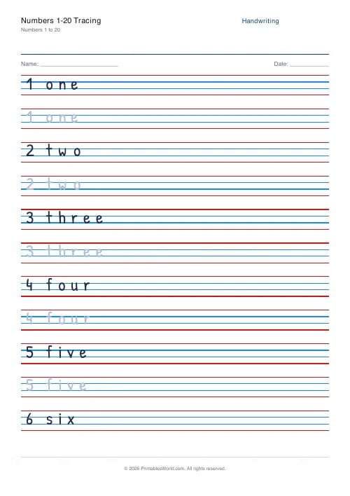 Free printable handwriting practice (Patrick Hand), PDF download