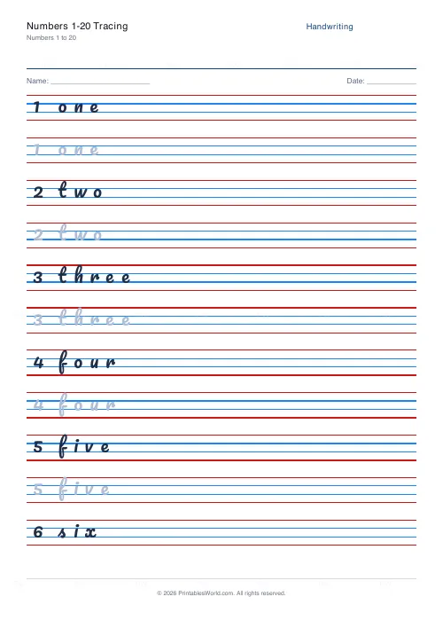 Free printable handwriting practice (Pacifico (cursive)), PDF download