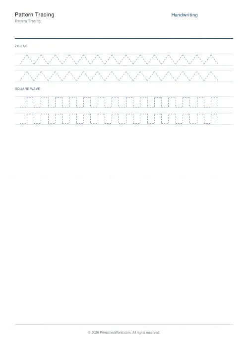 Free printable pattern tracing (Angular patterns), PDF download