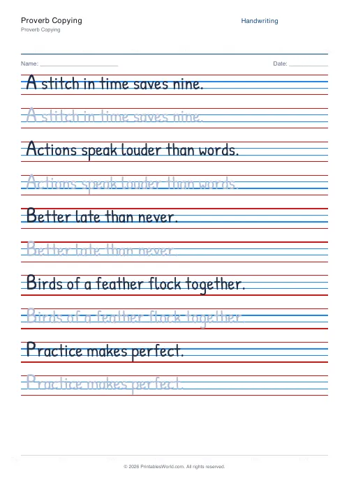 Free printable handwriting practice — Cursive (joined) — PDF download