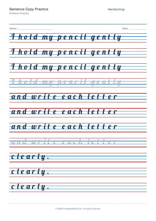 Free printable handwriting practice (Lobster (cursive)), PDF download