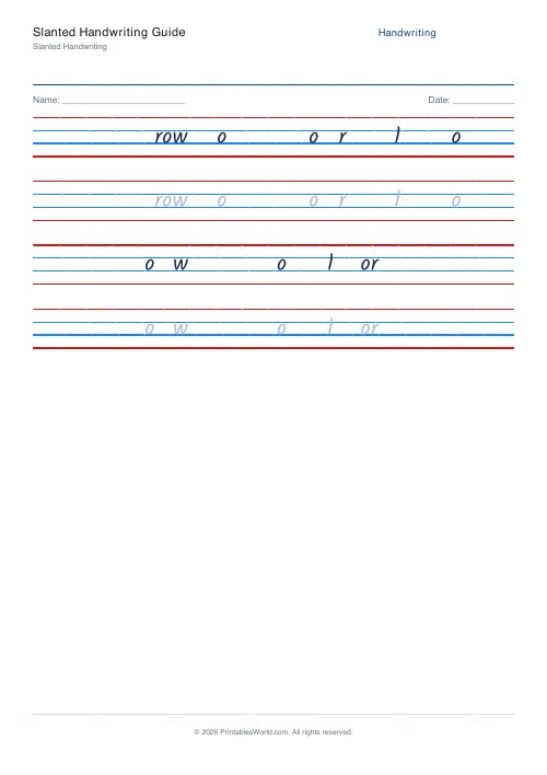 Free printable handwriting practice — Kalam — PDF download