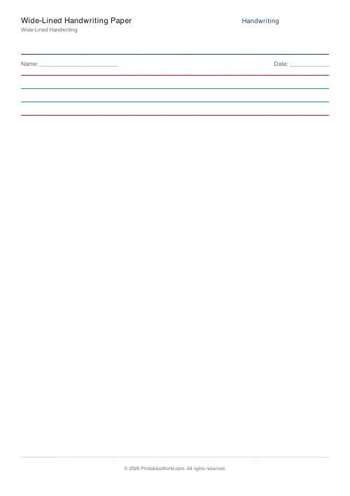 Free printable handwriting practice — Schoolbell — PDF download