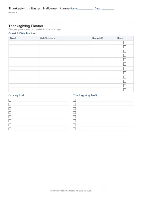 Free printable holiday planner pack — $ USD — PDF download