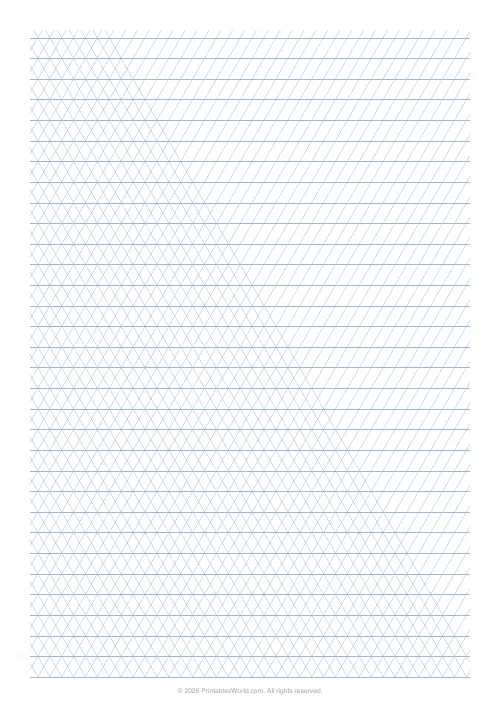 Free printable isometric grid paper — 10 mm — PDF download