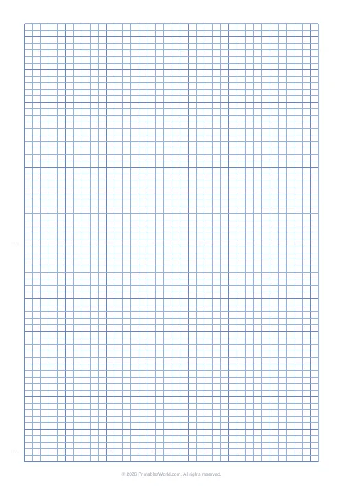 Free printable graph paper (Blue), PDF download