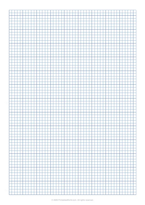 Free printable graph paper (Blue), PDF download