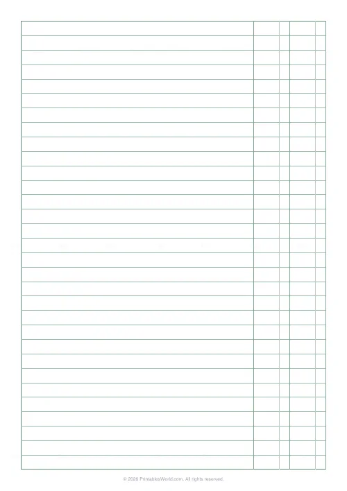 Free printable accounting ledger paper (2 columns), PDF download