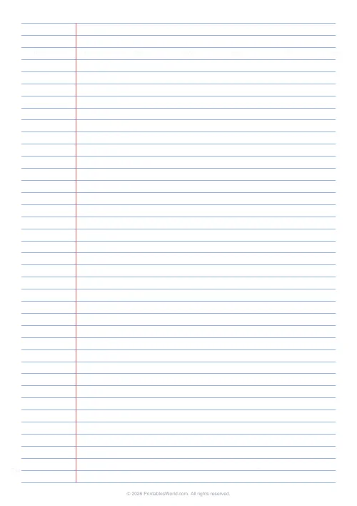 Free printable lined paper — Plain ruled — PDF download