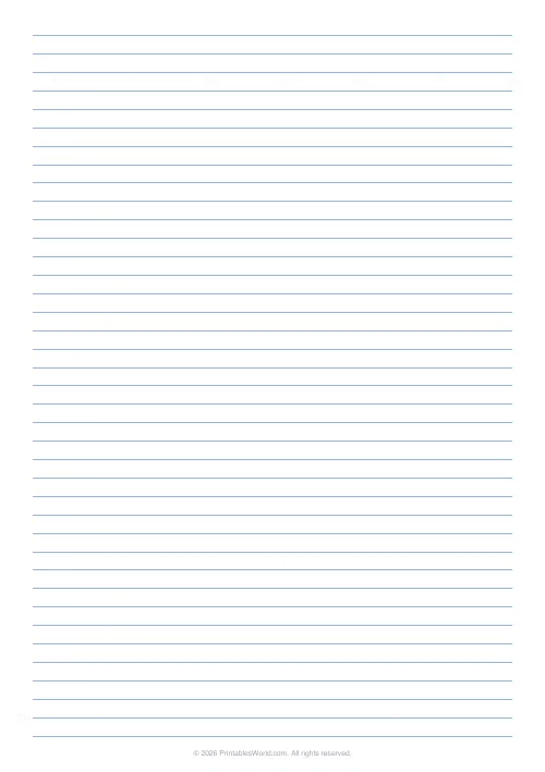 Free printable lined paper — No margin — PDF download