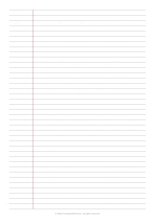 Free printable lined paper — Gray — PDF download