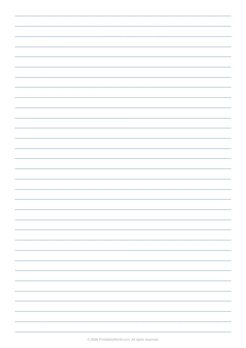 Free printable lined paper — 8.7 mm (wide ruled) — PDF download