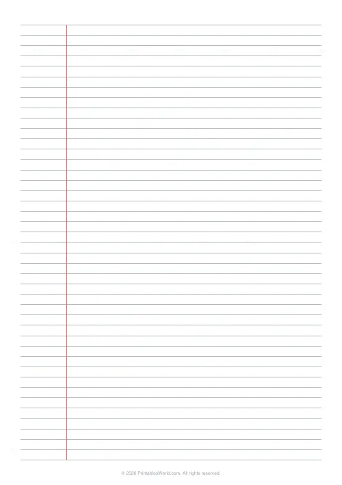 Free printable lined paper (Gray), PDF download