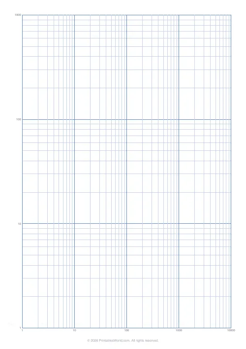 Free printable log-log graph paper — 3 decades — PDF download