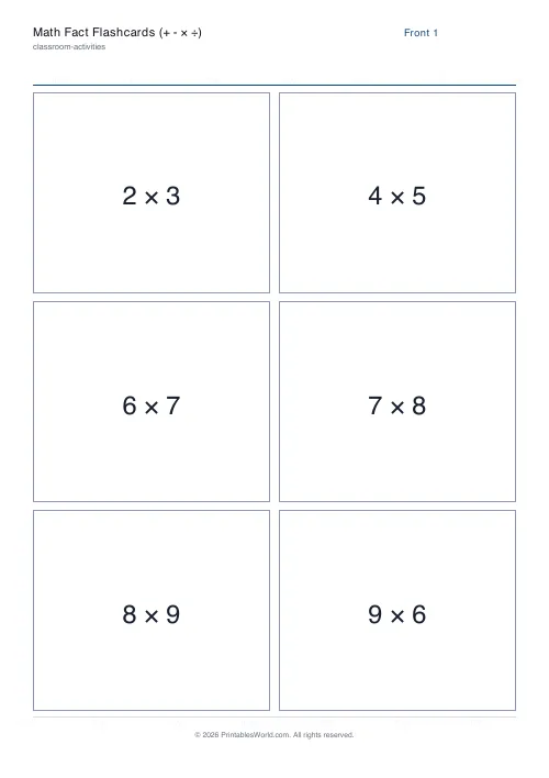 Free printable custom flashcards — 6 (3×2) — PDF download