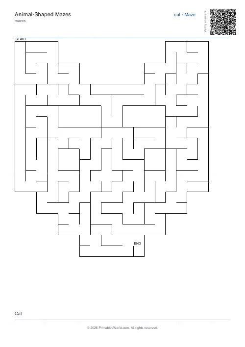 Free printable animal maze (2, with answer key), PDF download