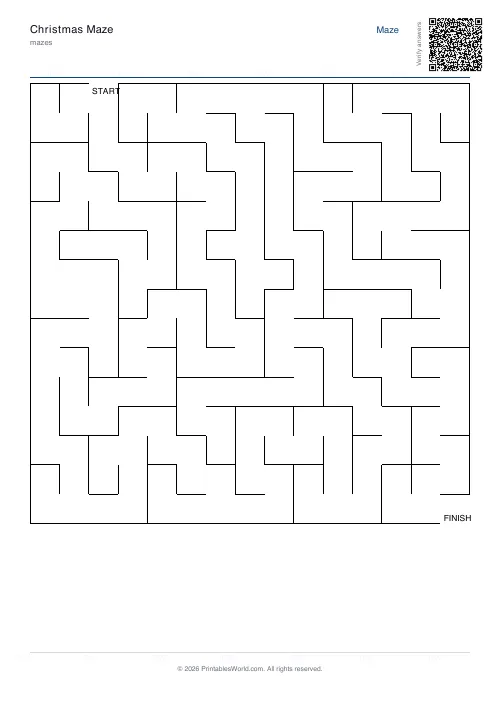Free printable maze — Rooms — PDF download