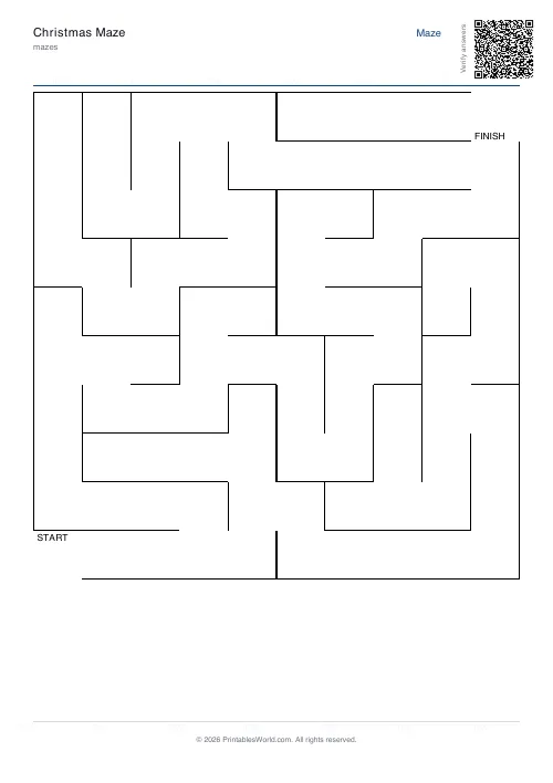 Free printable maze — 10×10 — PDF download