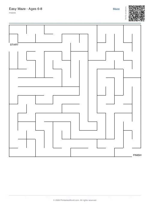 Free printable maze — Braided — PDF download