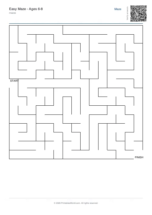 Free printable maze — Medium — PDF download