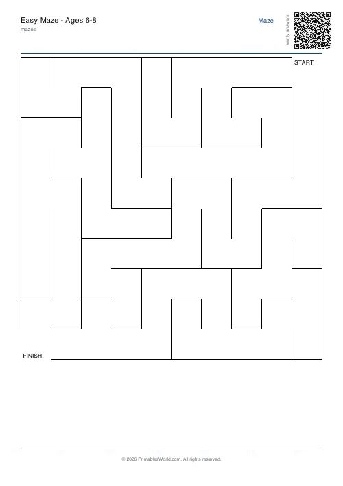 Free printable maze — 10×10 — PDF download