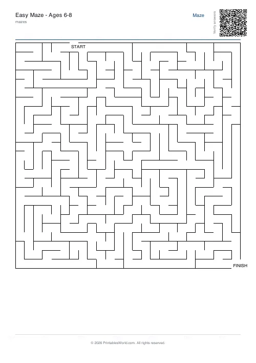 Free printable maze — 25×25 — PDF download
