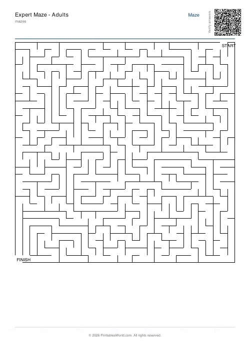 Free printable maze — Easy — PDF download